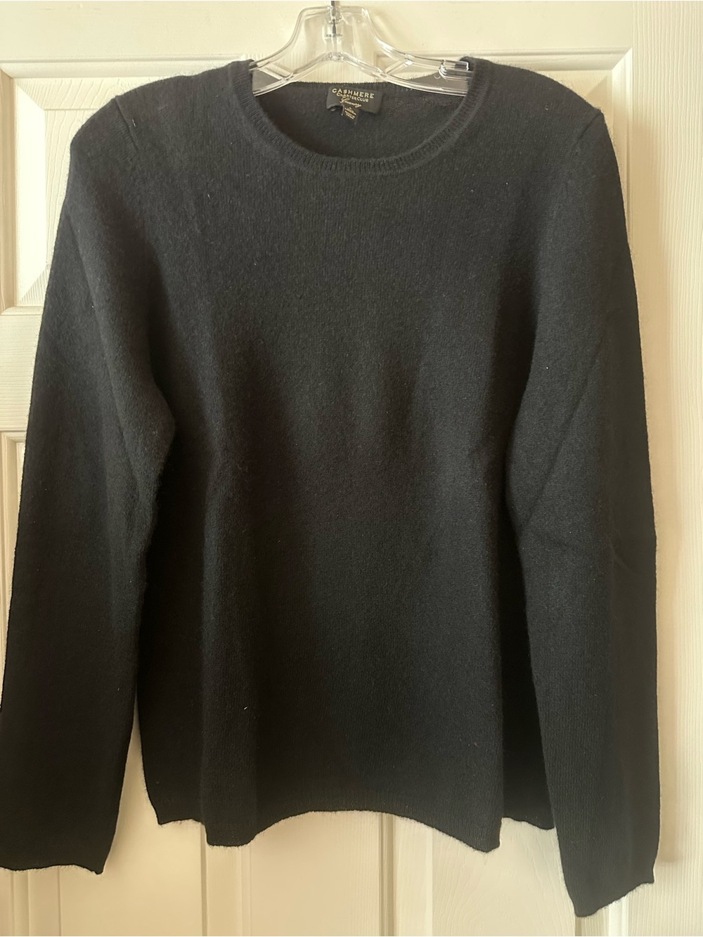 Charter Club Women’s Black Cashmere Crewneck Sweater- Large